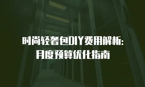 时尚轻奢包DIY费用解析：月度预算优化指南