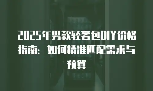 2025年男款轻奢包DIY价格指南：如何精准匹配需求与预算