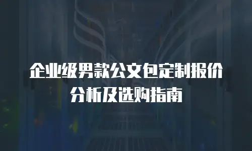企业级男款公文包定制报价分析及选购指南