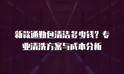 新款通勤包清洁多少钱？专业清洗方案与成本分析