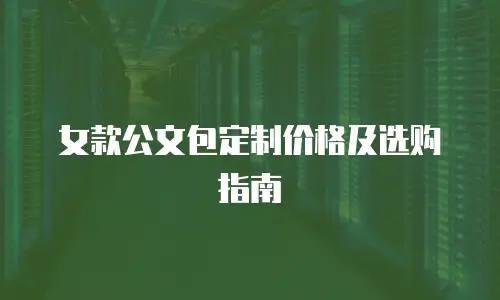 女款公文包定制价格及选购指南