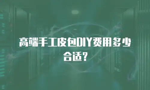 高端手工皮包DIY费用多少合适？