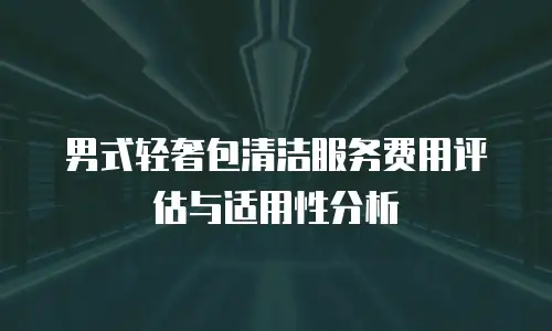 男式轻奢包清洁服务费用评估与适用性分析