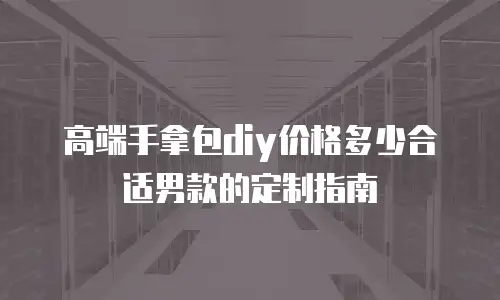 高端手拿包diy价格多少合适男款的定制指南