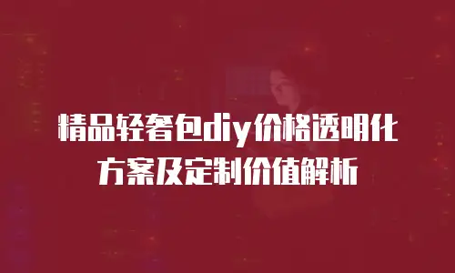 精品轻奢包diy价格透明化方案及定制价值解析