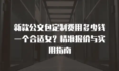 新款公文包定制费用多少钱一个合适女？精准报价与实用指南