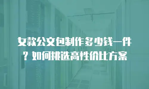 女款公文包制作多少钱一件？如何挑选高性价比方案