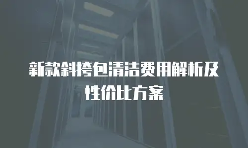 新款斜挎包清洁费用解析及性价比方案