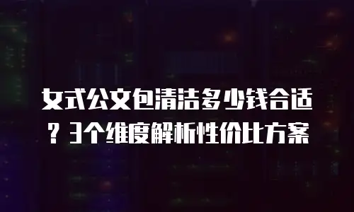 女式公文包清洁多少钱合适？3个维度解析性价比方案