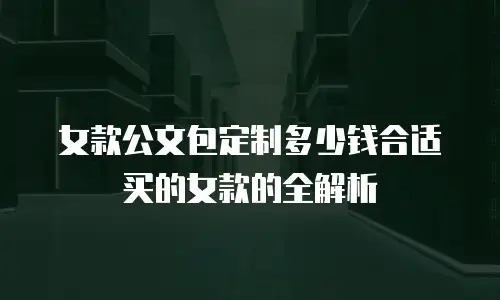 女款公文包定制多少钱合适买的女款的全解析