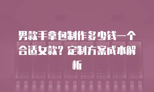 男款手拿包制作多少钱一个合适女款？定制方案成本解析