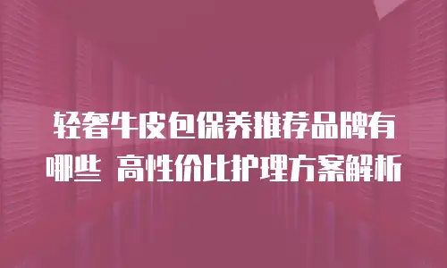 轻奢牛皮包保养推荐品牌有哪些 高性价比护理方案解析