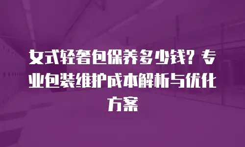 女式轻奢包保养多少钱？专业包装维护成本解析与优化方案