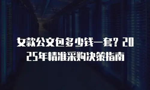 女款公文包多少钱一套？2025年精准采购决策指南
