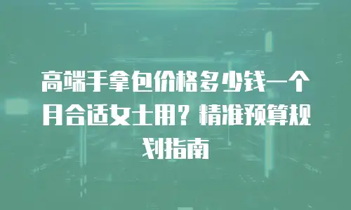 高端手拿包价格多少钱一个月合适女士用？精准预算规划指南