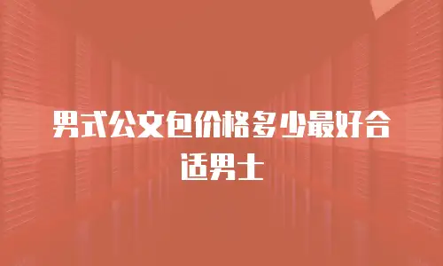 男式公文包价格多少最好合适男士