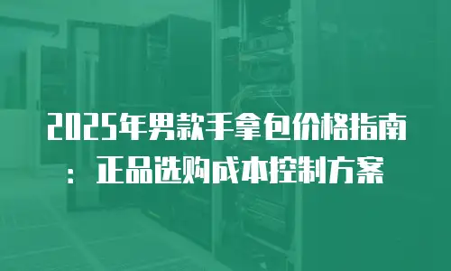 2025年男款手拿包价格指南：正品选购成本控制方案
