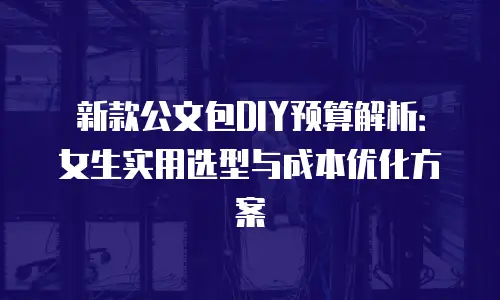 新款公文包DIY预算解析：女生实用选型与成本优化方案