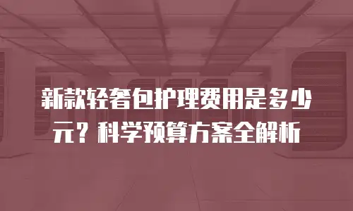 新款轻奢包护理费用是多少元？科学预算方案全解析
