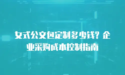 女式公文包定制多少钱？企业采购成本控制指南