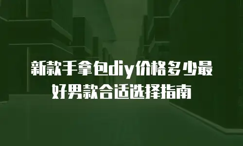 新款手拿包diy价格多少最好男款合适选择指南