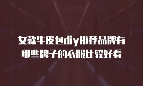 女款牛皮包diy推荐品牌有哪些牌子的衣服比较好看