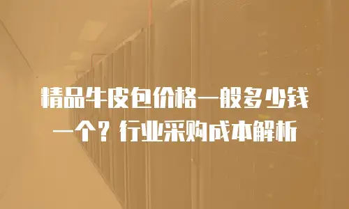 精品牛皮包价格一般多少钱一个？行业采购成本解析