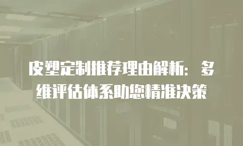 皮塑定制推荐理由解析：多维评估体系助您精准决策