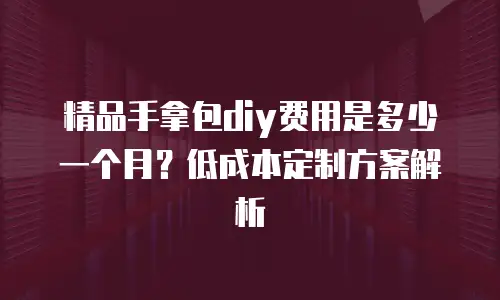 精品手拿包diy费用是多少一个月？低成本定制方案解析