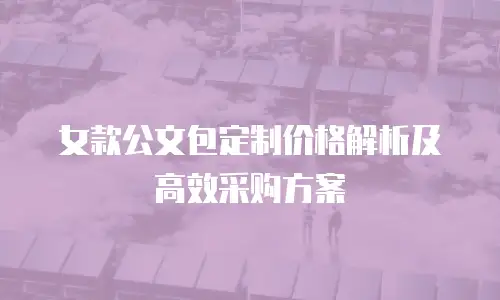 女款公文包定制价格解析及高效采购方案