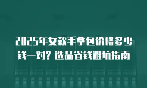 2025年女款手拿包价格多少钱一对？选品省钱避坑指南