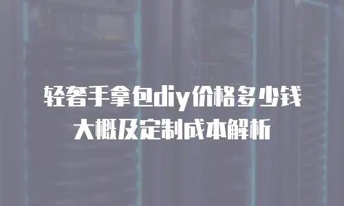 轻奢手拿包diy价格多少钱大概及定制成本解析