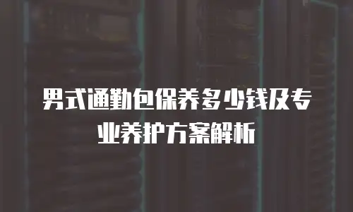 男式通勤包保养多少钱及专业养护方案解析