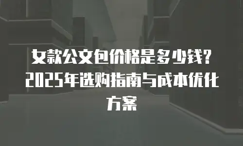 女款公文包价格是多少钱？2025年选购指南与成本优化方案