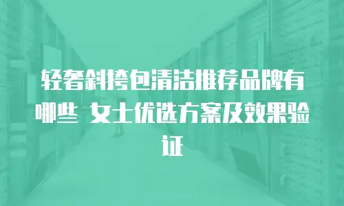 轻奢斜挎包清洁推荐品牌有哪些 女士优选方案及效果验证