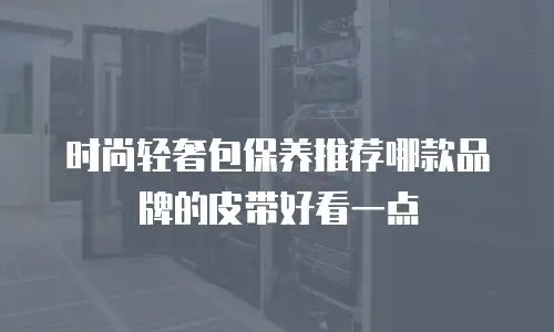 时尚轻奢包保养推荐哪款品牌的皮带好看一点