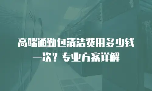 高端通勤包清洁费用多少钱一次？专业方案详解