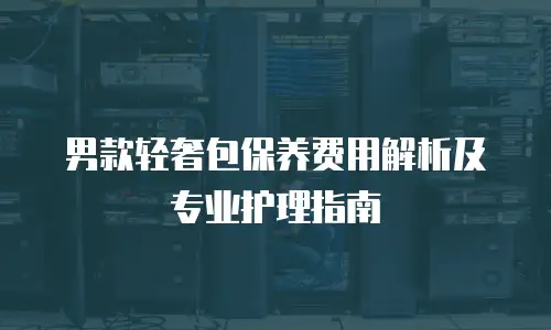 男款轻奢包保养费用解析及专业护理指南