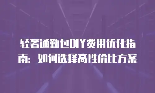 轻奢通勤包DIY费用优化指南：如何选择高性价比方案