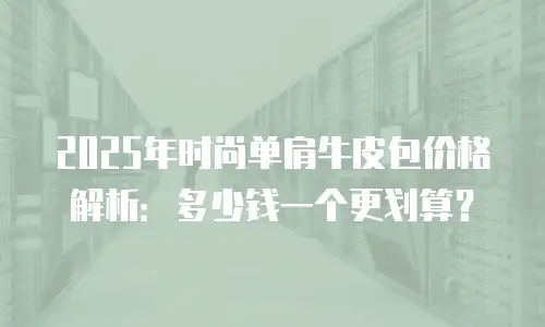 2025年时尚单肩牛皮包价格解析：多少钱一个更划算？