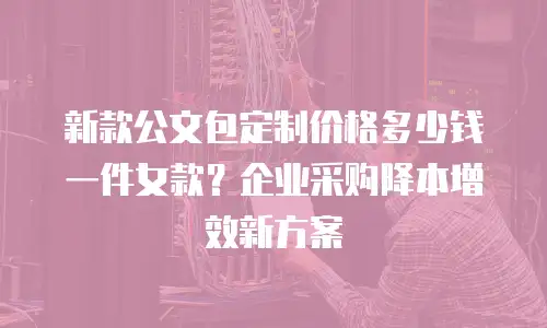 新款公文包定制价格多少钱一件女款？企业采购降本增效新方案