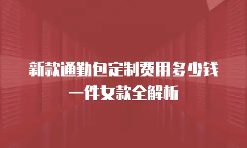 新款通勤包定制费用多少钱一件女款全解析