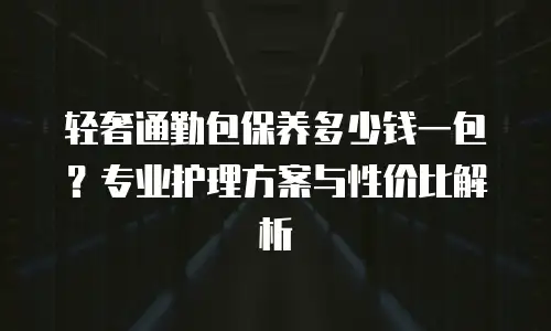 轻奢通勤包保养多少钱一包？专业护理方案与性价比解析