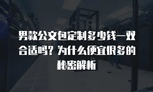 男款公文包定制多少钱一双合适吗？为什么便宜很多的秘密解析