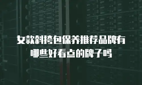 女款斜挎包保养推荐品牌有哪些好看点的牌子吗