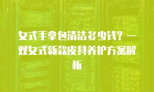 女式手拿包清洁多少钱？一双女式新款皮具养护方案解析