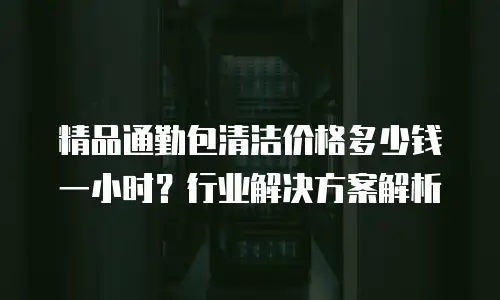 精品通勤包清洁价格多少钱一小时？行业解决方案解析