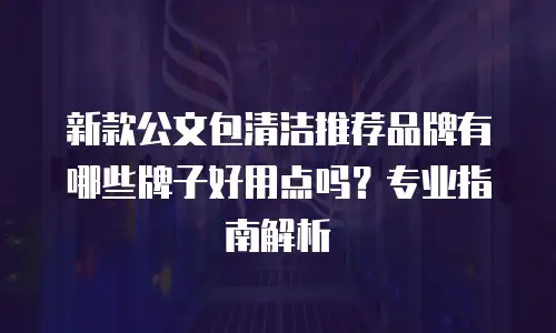 新款公文包清洁推荐品牌有哪些牌子好用点吗？专业指南解析