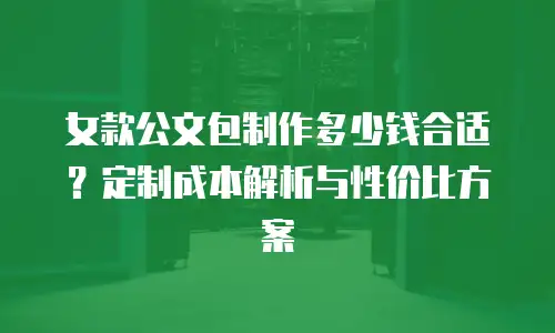女款公文包制作多少钱合适？定制成本解析与性价比方案