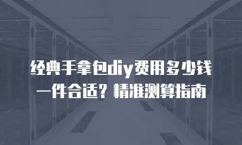 经典手拿包diy费用多少钱一件合适？精准测算指南